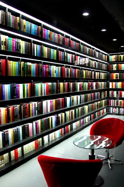 本棚,作り付け,ライトアップ